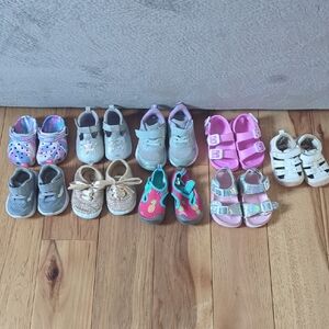 CROCS Kids Sneakers in Pink, Blue, and Gold